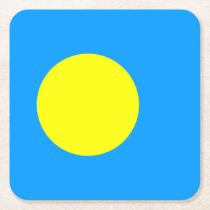 Palau flag underlägg papper kvadrat