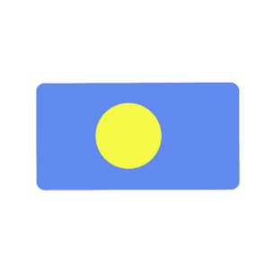 Palau flagga adressetikett