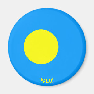 Palau Flagga Charming Patriotic Magnet