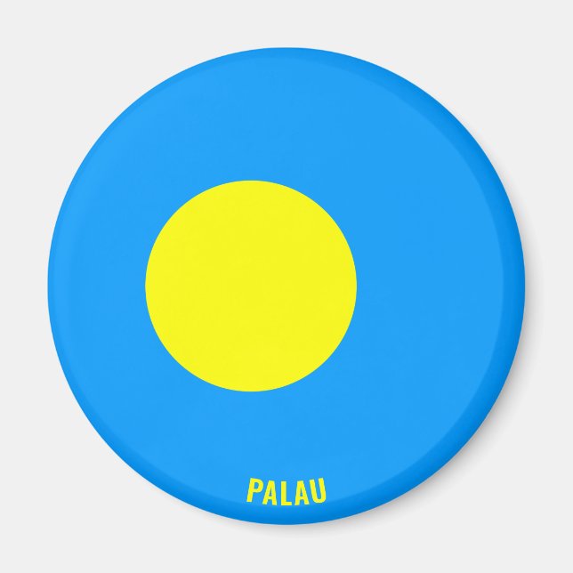 Palau Flagga Charming Patriotic Magnet (Framsidan)