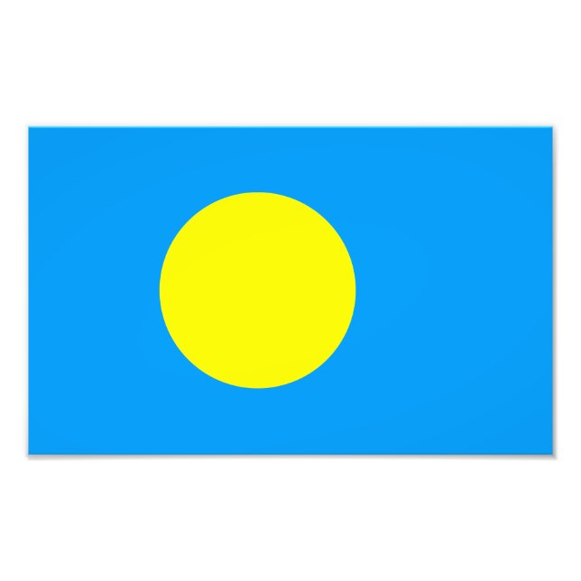 Palau flagga fototryck (Framsidan)