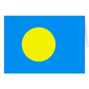 Palau flagga hälsningskort