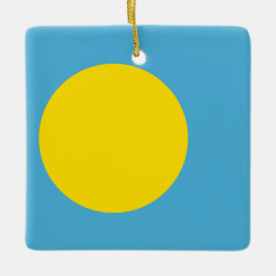 Palau Flagga Julgransprydnad Keramik