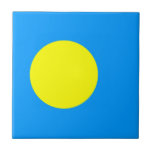 Palau Flagga Kakelplatta<br><div class="desc">Patriotic flagga av Palau.</div>