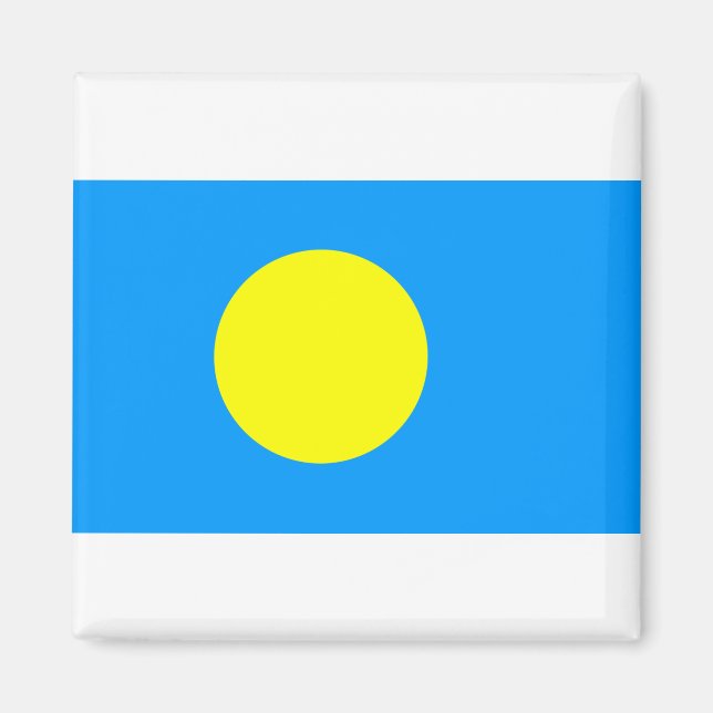 Palau Flagga Magnet (Framsidan)