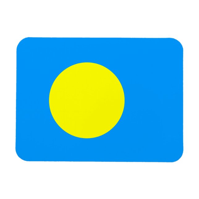 Palau Flagga Magnet (Horisontell)