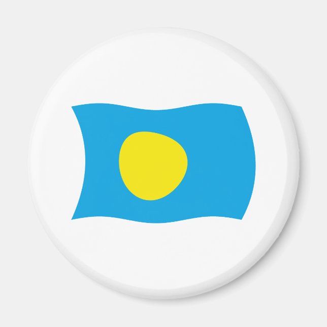Palau Flagga Magnet (Framsidan)