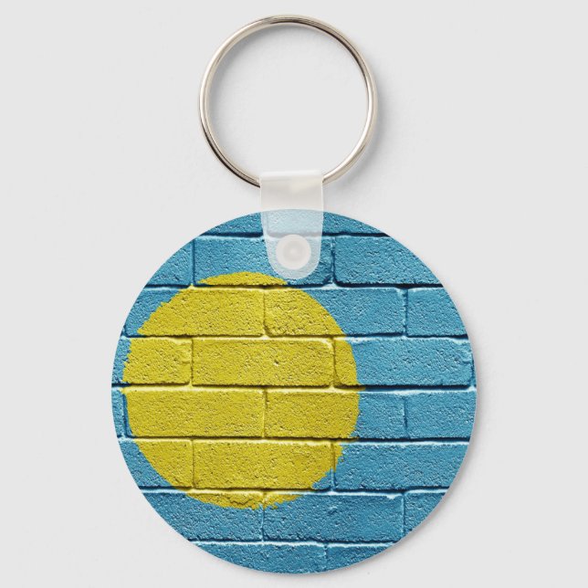 Palau-flagga Nyckelring (Framsida)