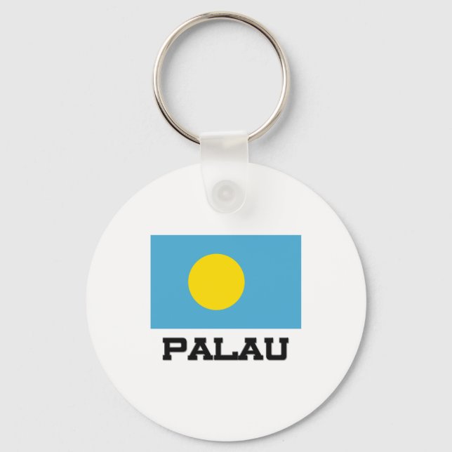 Palau Flagga Nyckelring (Framsida)