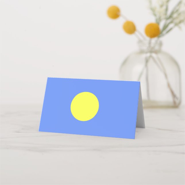 Palau flagga placeringskort (Framsida)