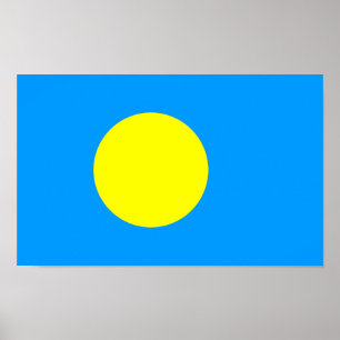 Palau flagga poster