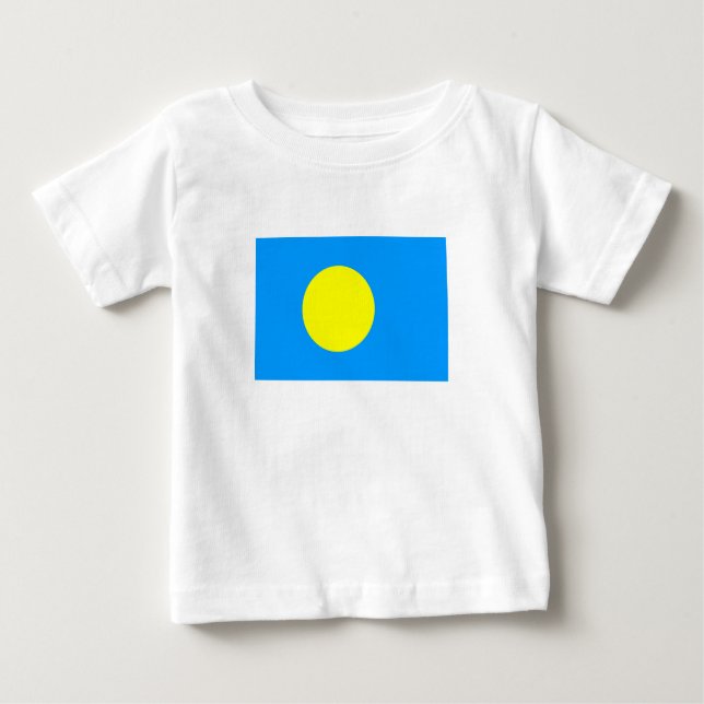 Palau Flagga T Shirt (Framsida)