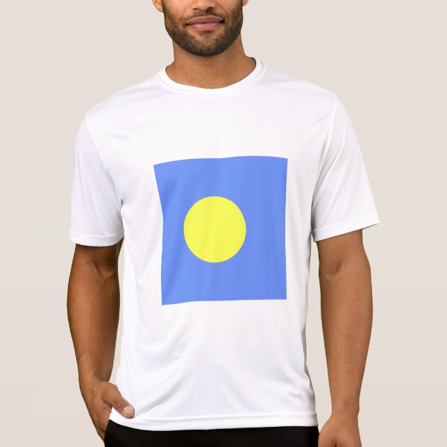 Palau flagga t shirt (Framsida)