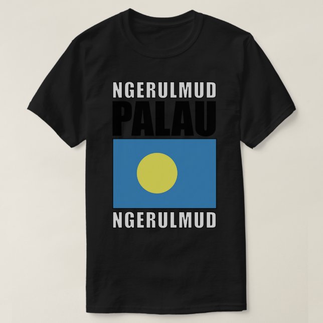 Palau-flagga T Shirt (Design framsida)