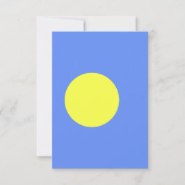 Palau flagga tack kort