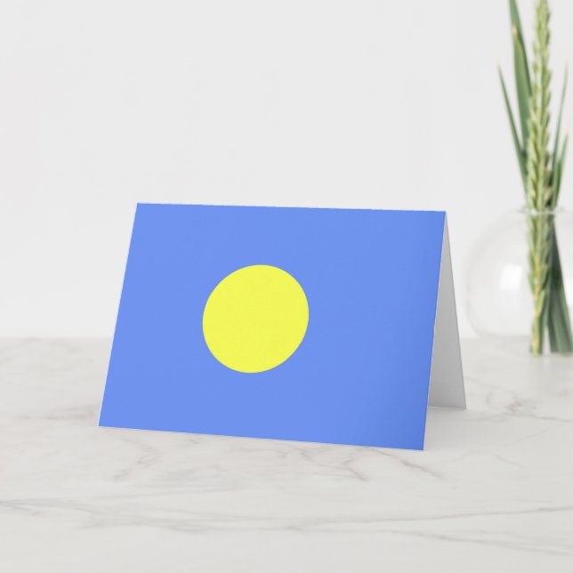 Palau flagga tack kort (Framsida)