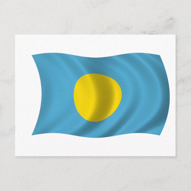 Palau-flagga Vykort (Framsida)