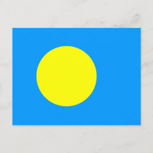Palau flagga vykort
