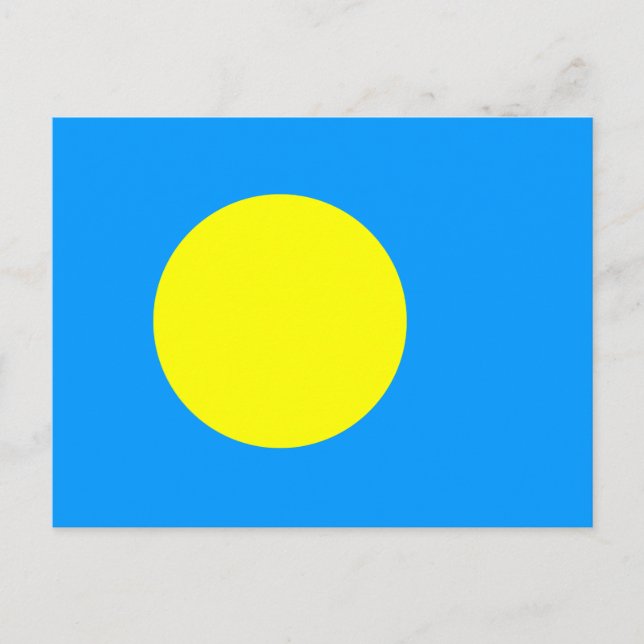 Palau flagga vykort (Framsida)