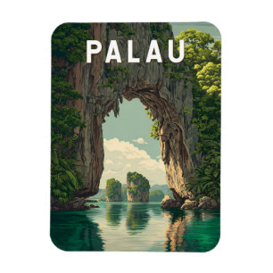 Palau Illustration Resa Konst Vintage Magnet