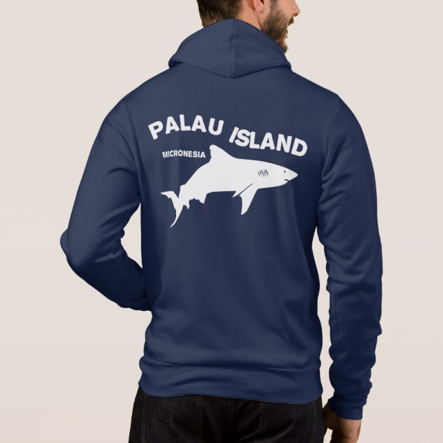 Palau Island-Dykan med hajar T Shirt (Baksida)