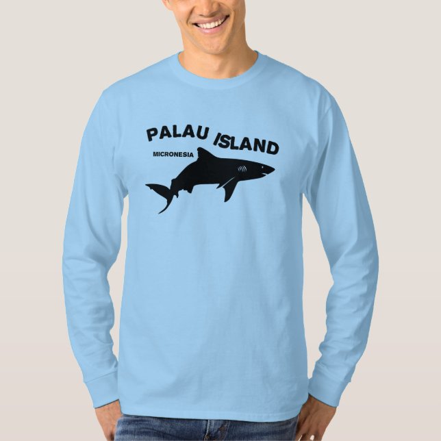 Palau Island - Micronesia Shark Diving T Shirt (Framsida)