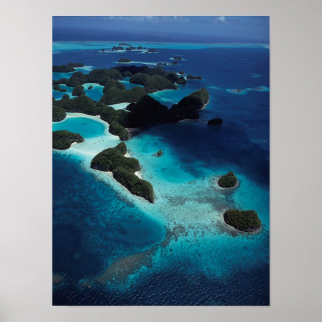 Palau, Mikronesien, Flygbild av Rock Island Poster (Framsidan)