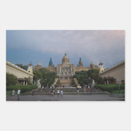 Palau Nacional, Barcelona Sticker Rektangulärt Klistermärke