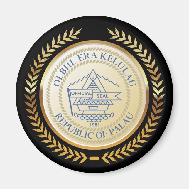 Palau Officiell Seal Magnet (Framsidan)