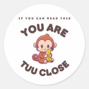 Palau Palauan Monkey Meme Runt Klistermärke