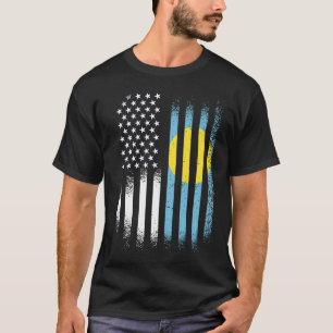 Palauan American Patriot Grown Land USA flagga S T Shirt