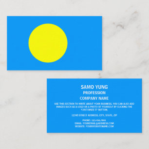 Palauan Flagga, Flagga Palau Visitkort
