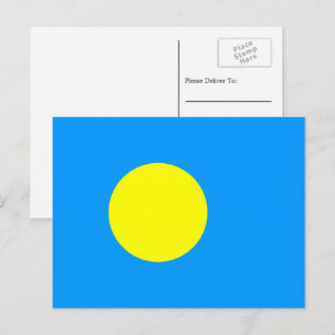 Palauisk flagg, Flagga Palau Vykort