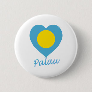 Palauisk flaggahjärta knapp
