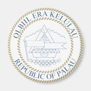 Palauiskt officiellt vapensköldheraldiksymbol magnet