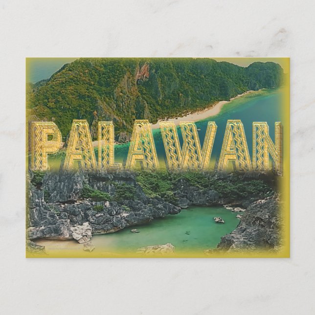 Palawan "den bäst ön i världen ", vykort (Framsida)