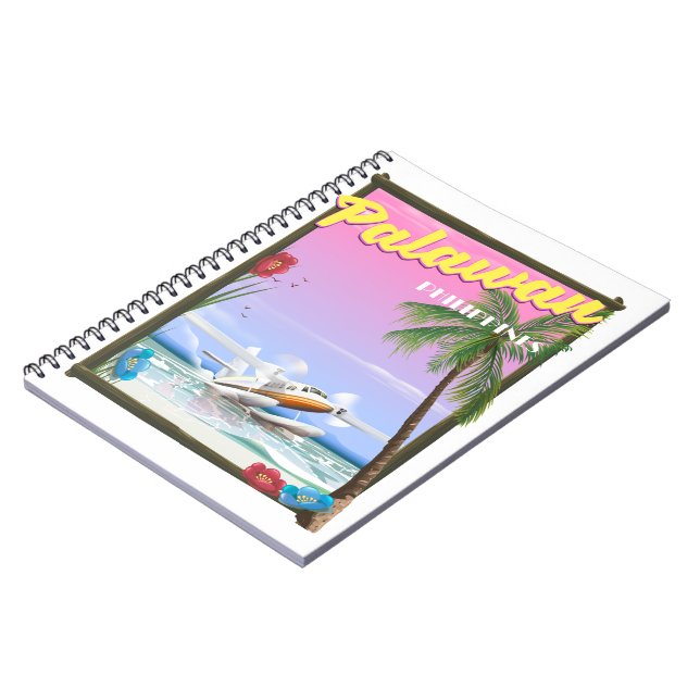 Palawan Filippinerna flygplansaffisch Anteckningsbok (Vänstra Sidan)