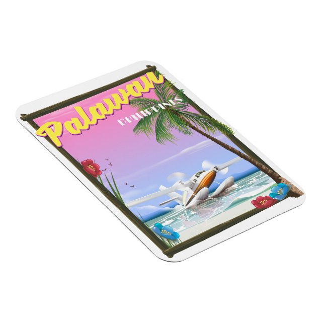 Palawan Filippinerna flygplansaffisch Magnet (Högersidan)