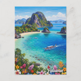 Palawan Filippinerna Travel Vykort