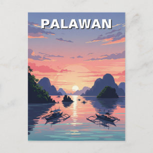 Palawan Filippinerna Travel Vykort