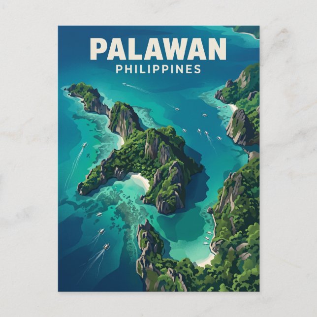 Palawan Filippinerna Vykort (Framsida)