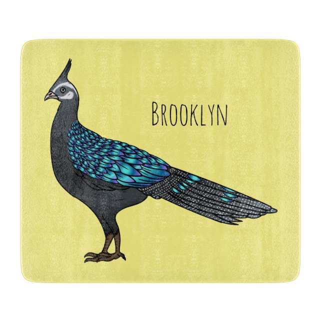 Palawan peacock pheasant bird cartoon illustration (Framsidan)