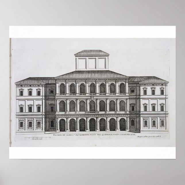 Palazzo Barberini på Quirinale, avslutat 1630. Poster (Framsidan)