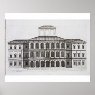Palazzo Barberini på Quirinalen som avslutas 1630 Poster