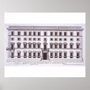 Palazzo Chigi, Piazza Colonna, Rome, från 'Palazz Poster