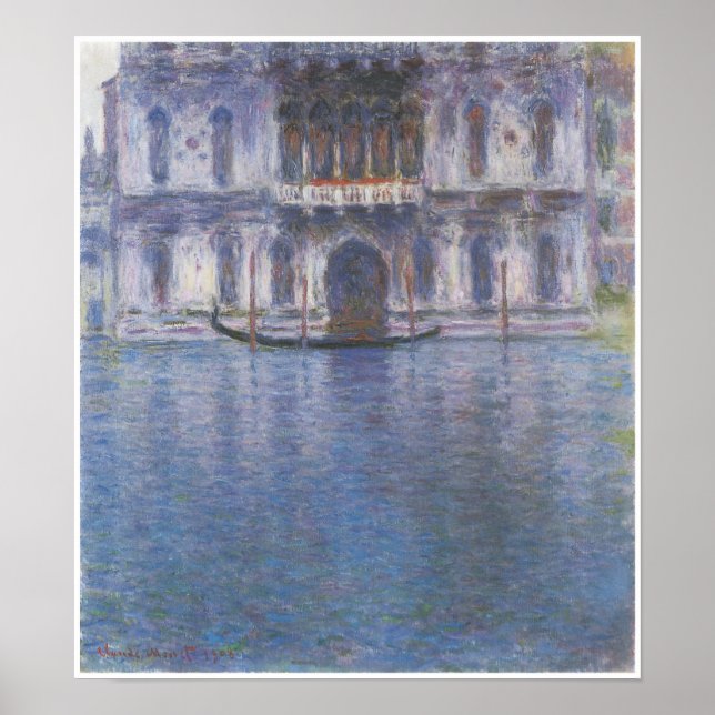 Palazzo Contarini, Venedig, Claude Monet Poster (Framsidan)