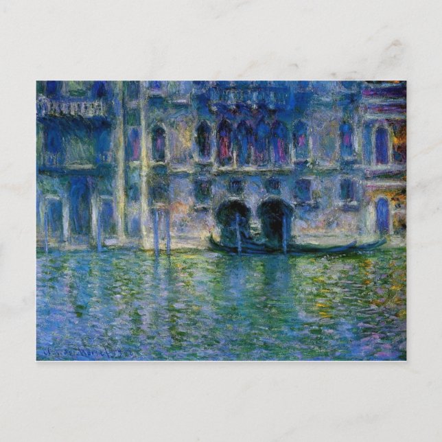 Palazzo da Mula i Venedig av Claude Monet Vykort (Framsida)