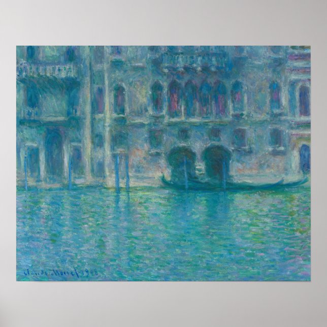 Palazzo da Mula, Venedig (1908) av Claude Monet Poster (Framsidan)