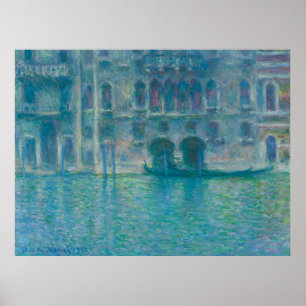 Palazzo da Mula, Venedig (1908) av Claude Monet Poster