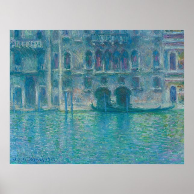 Palazzo da Mula, Venedig - Claude Monet Fine Art Poster (Framsidan)